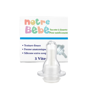Sucette doseuse pour médicament – Silicone extra-souple, 3 vitesses